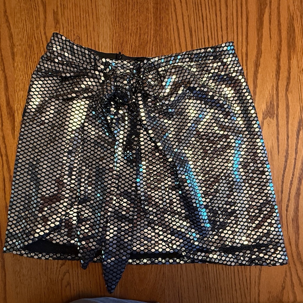 Milk and honey Black Skirt with silver sequins